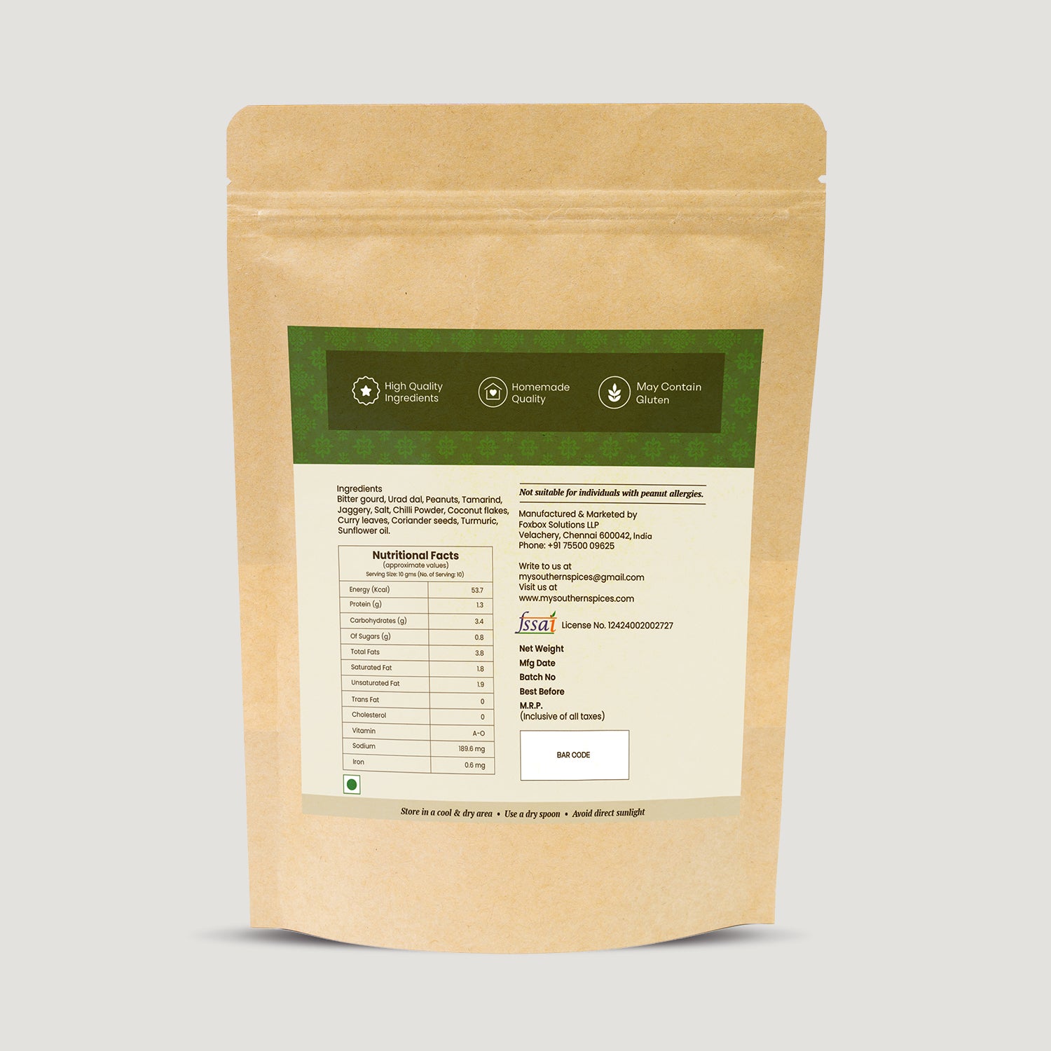 Bitter Guard Spicy Powder (Without Garlic)